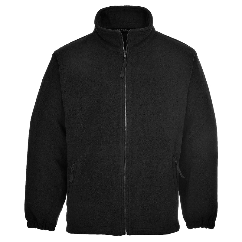 Black Zipped Fleece Jacket - arksafety.ie