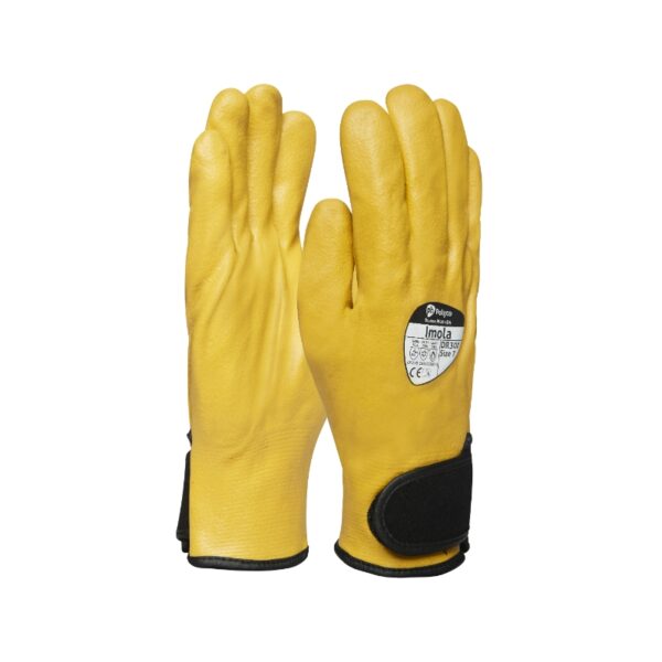 thumbnail image 2 of Safta Premium Yellow Unlined Leather Lorry Driver Gloves - Size L - HGV Truck Safety 2 of 5
