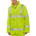 PUJ471SYL Yellow Hi Vis PU Jacket Size