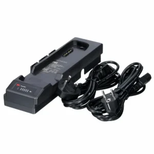 3M Versaflo battery charger with power cord and charging dock for respirator batteries (informational/functional).