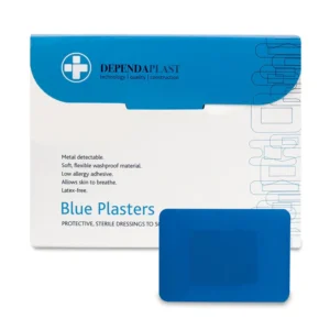 Blue Jumbo Plasters - 7.5cm x 5cm - Box of 100