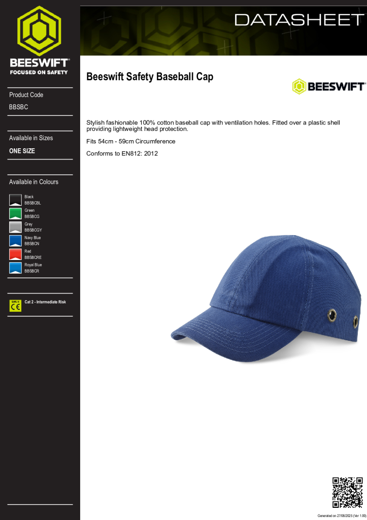 BBSBCG B-Brand Safety Baseball Bump Cap