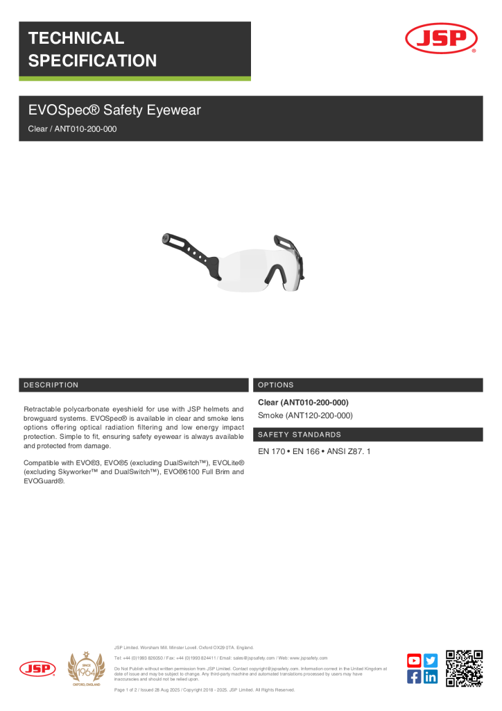 JSP ANT010-200-000 EVO Spec