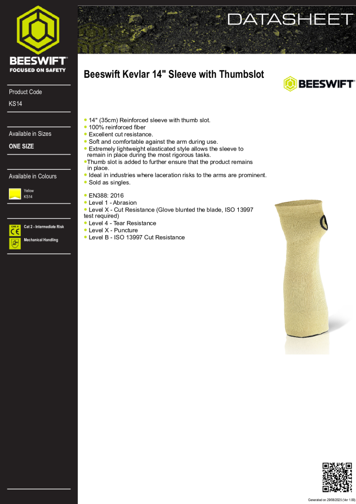 Kevlar Chrome Sleeve 14 Spec