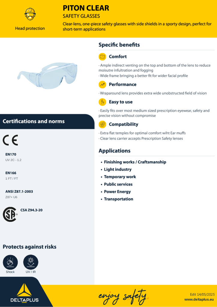 PITON CLEAR technical-sheet EN