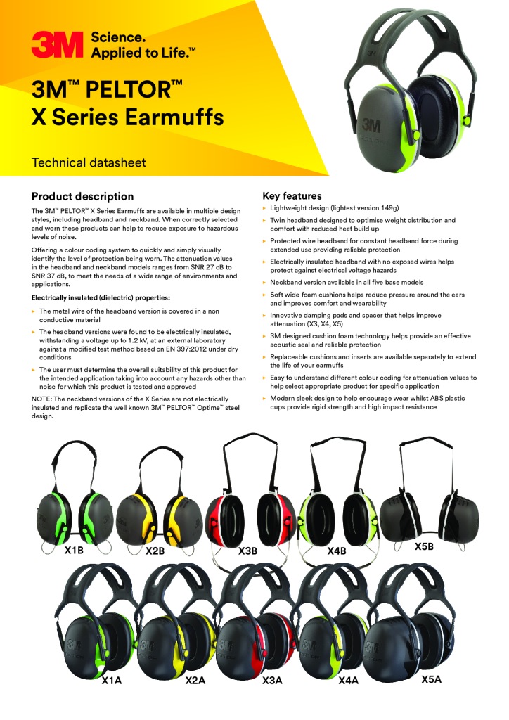 Peltor X1A Ear Muff Headband