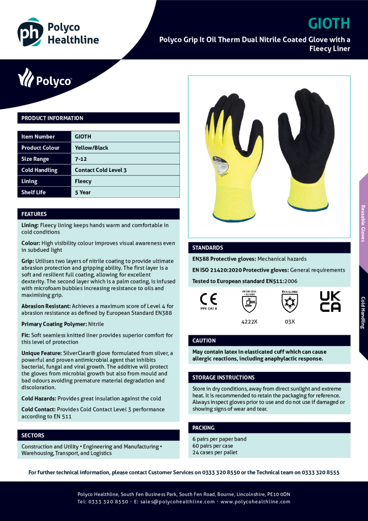 Polyco Grip it Oil Therm Spec