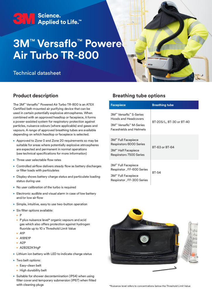 Versaflo TR-830 Battery, Intrinsically Safe