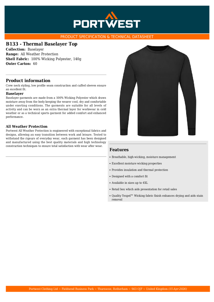 B133 Base Pro Base Layer Top