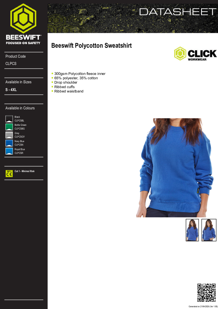 CLPCSR Click L Wear Pc Sweat Shirt Royal