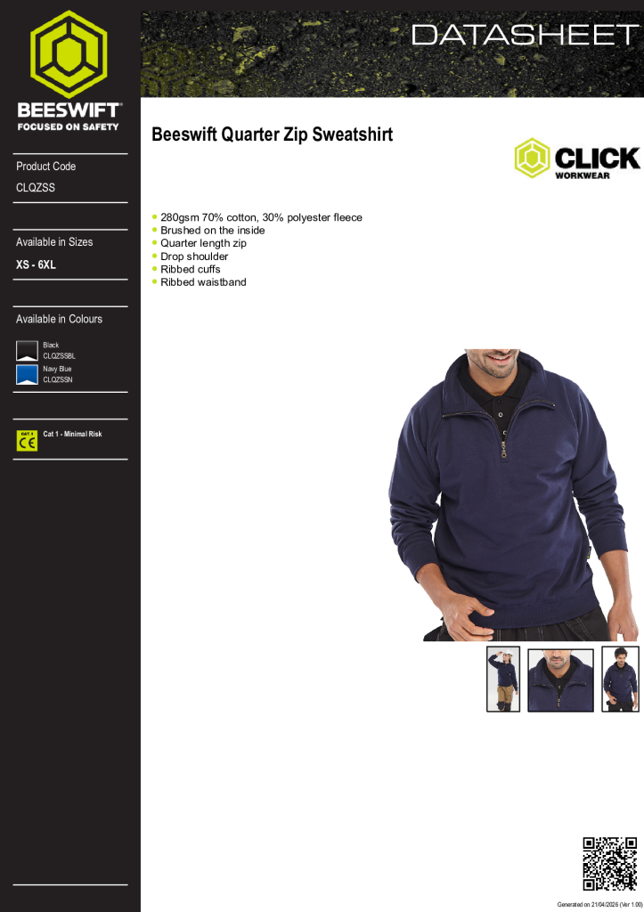 CLQZSSN Zip Neck Sweat Shirt