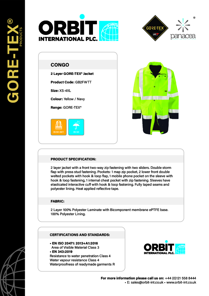 Congo 2 Layer Hi-Vis GORE-TEX Jacket