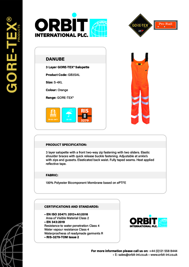 DANUBE 3 LAYER GORE-TEX® SALOPETTE
