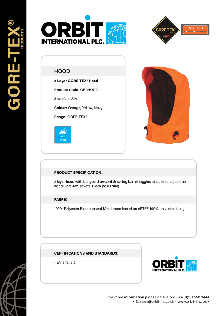 Hi-Vis 2 Layer GORE-TEX Hood
