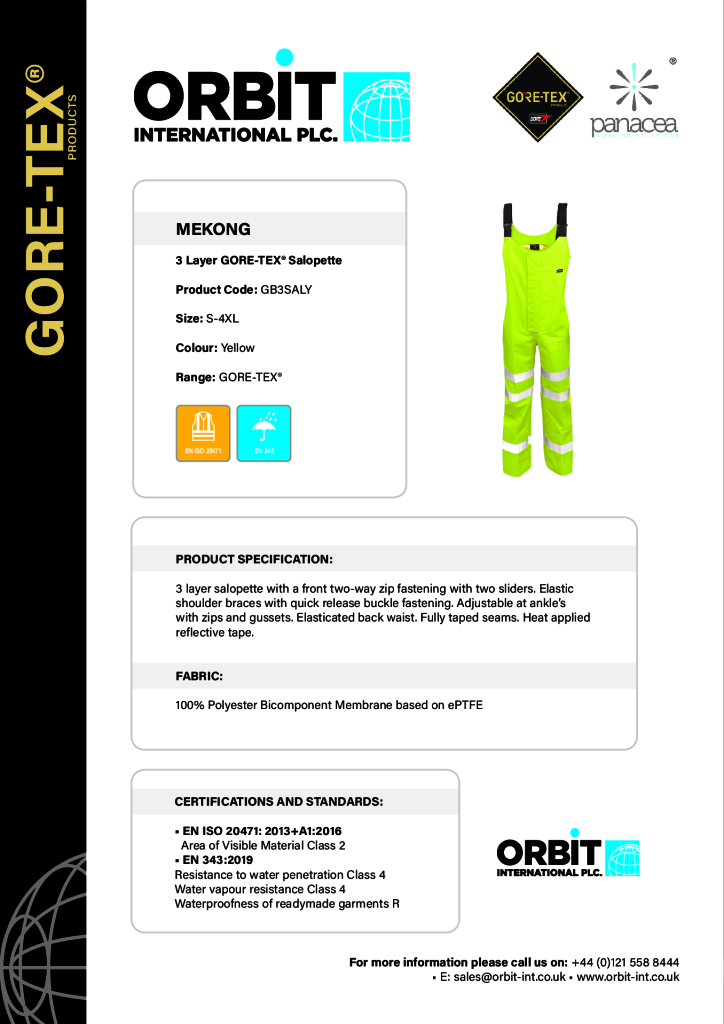 MEKONG 3 LAYER GORE-TEX® SALOPETTE