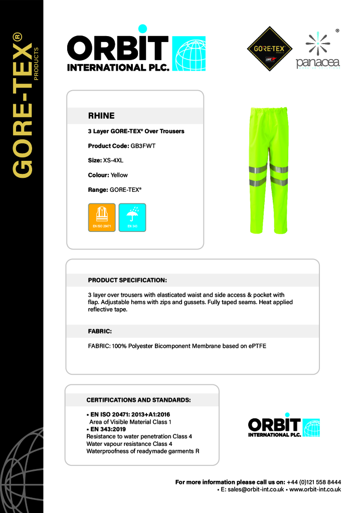RHINE 3 Layer GORE-TEX® Over Trousers