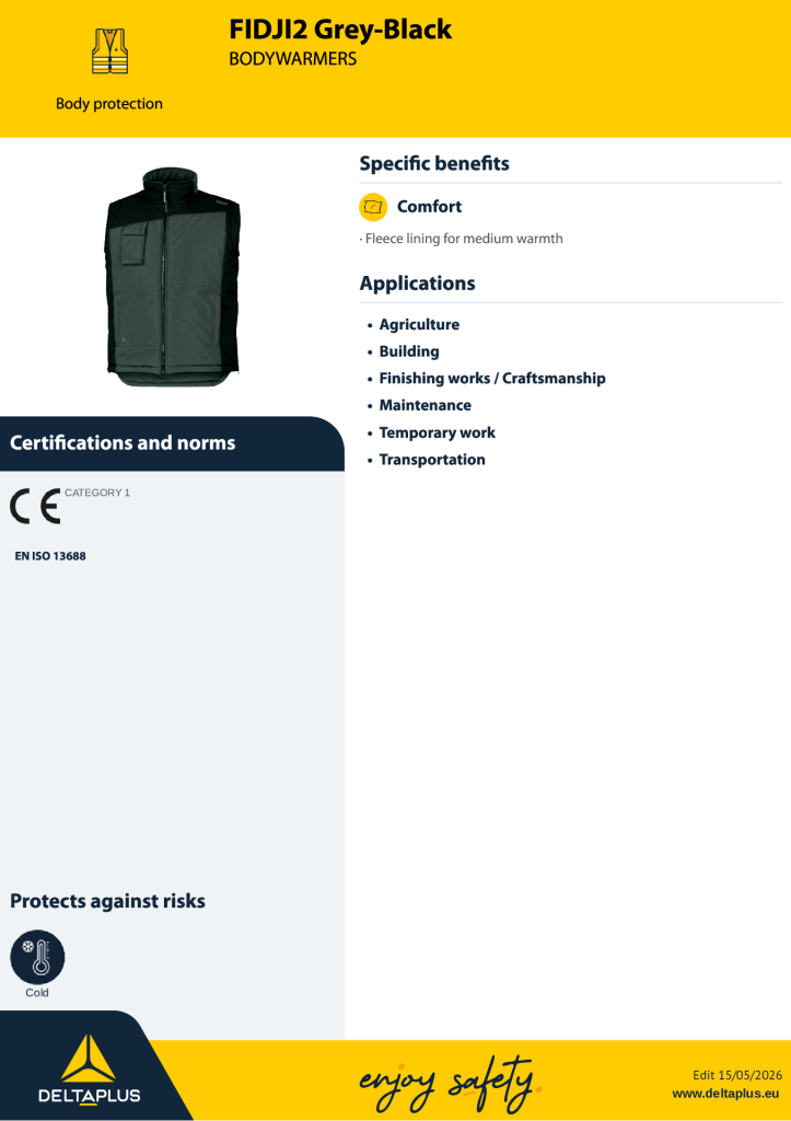 FIDJI GreyBlack Bodywarmer