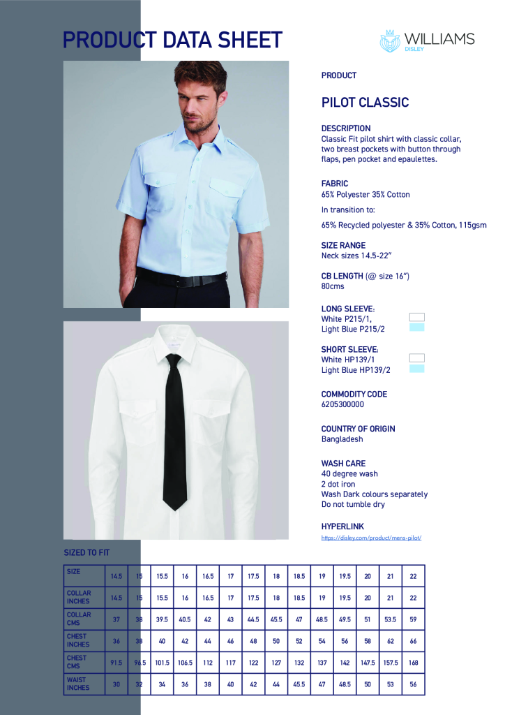 HP1392 Pilot Shirt Short Sleeve