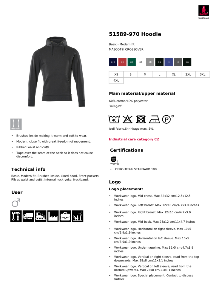 Mascot 51589-970-09 Revel Hoodie